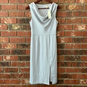 Roolee Light Gray Sleeveless Cowlneck Dress